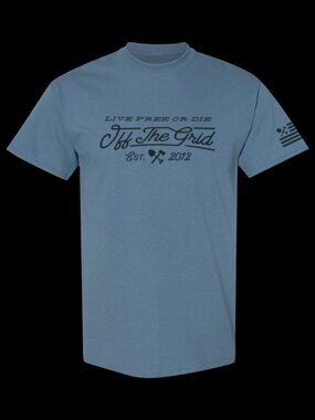 Off The Grid Surplus A Train Tee Shirt - Indigo Blue